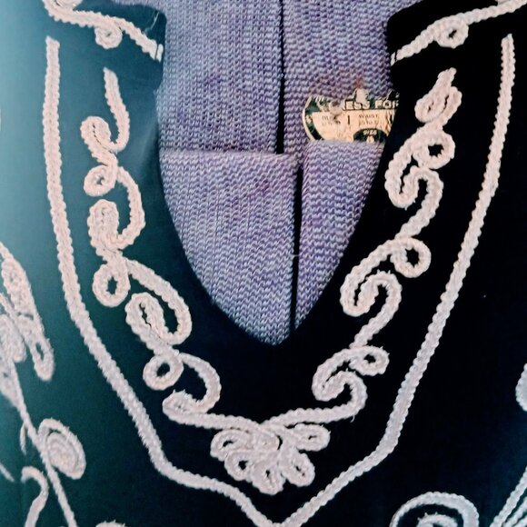 Objects D'art Black & White Embroidered Top/Tunic Size XL - Picture 9 of 14